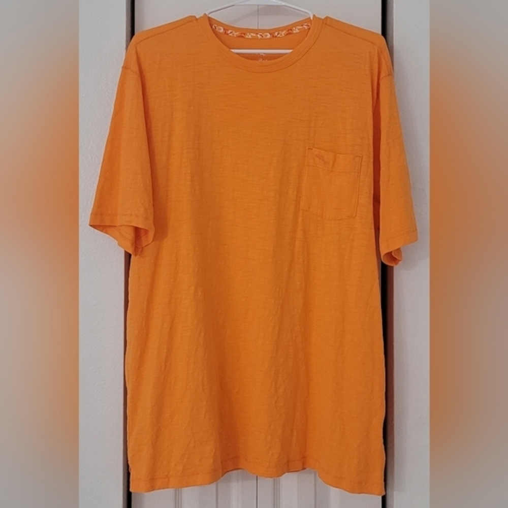 Tommy Bahama Orange Short Sleeve Tee Size L Cotton 100%